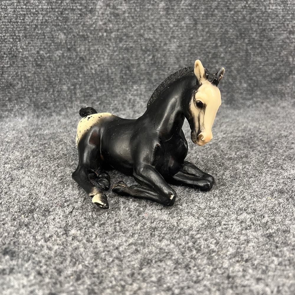 Vintage Breyer Horse #165 Black Blanket Appaloosa Lying Down Foal Small Spots